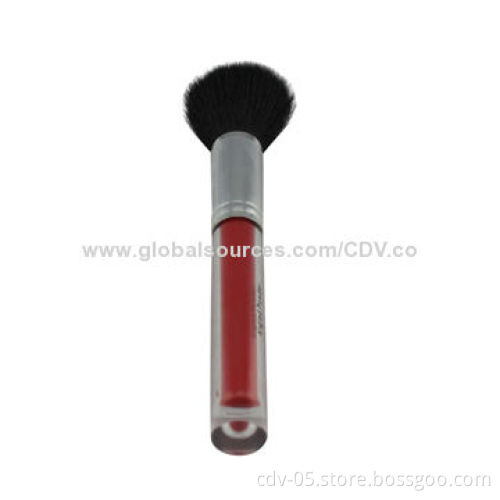 Individual powder makeup brushes, made of acrylic handle and aluminum ferrule with synthetic hair